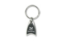 Silver W/Black Fishfin Keytag